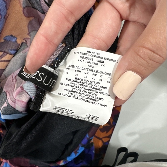 NWT $178 Miraclesuit [ 8 ]‎ Solstice Gem One Piece Swimsuit Black - Picture 12 of 13